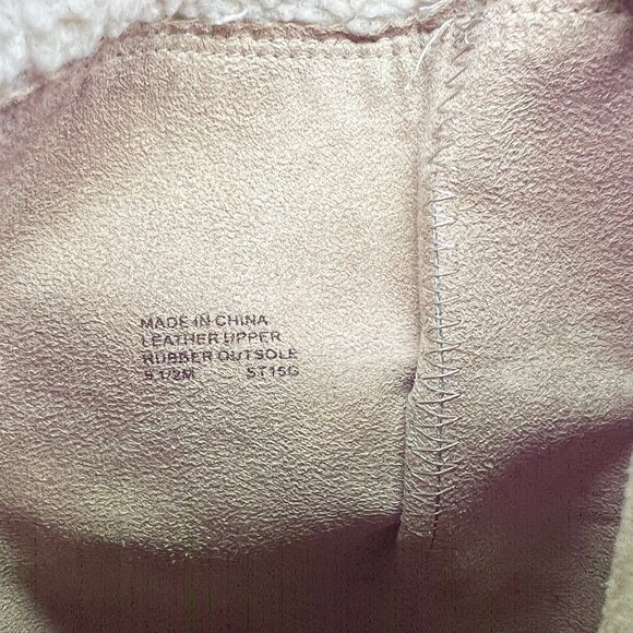 Michael Kors Whitaker Boots Womens Size 9.5 Caramel Leather Tall Shearling Block - Picture 15 of 16